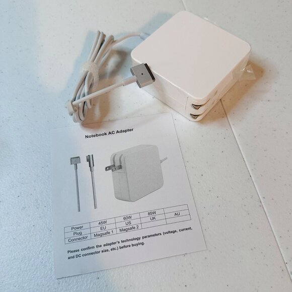 MacBook Air Charger 45W Power Adapter Replacement AC Adapter Model A1436 - Picture 2 of 9